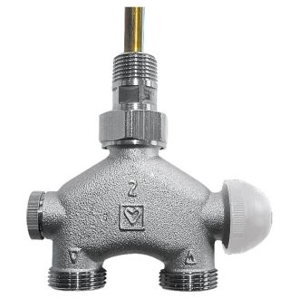   HERZ VUA-50 egyenes kivitelű kétcsöves lándzsás szelep 290mm-es merülőcsővel, 1/2" x G3/4"