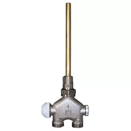 HERZ VUA-40 egyenes kivitelű egycsöves lándzsás szelep 150 mm benyúlással, 1/2" x G3/4"