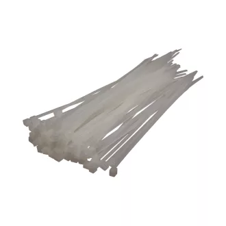 Tracon natúr színű műanyag kábelkötegelők 4,8x200 mm, PA 6.6, csomagban