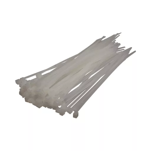 Tracon natúr színű műanyag kábelkötegelők 4,8x200 mm, PA 6.6, csomagban