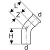 GEBERIT Mapress 1 tokos 45° szénacél ív, 15 mm