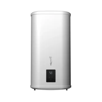 Aquastic Flat Wi-Fi 100 ERP szögletes villanybojler fehér, digitális kijelzővel, elölnézet