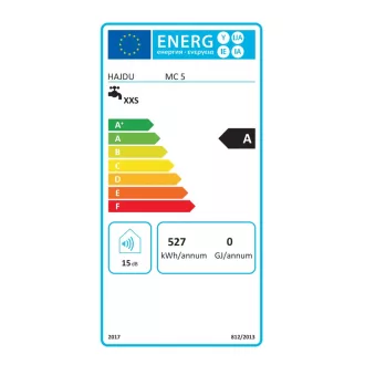   HAJDU MC5 Mini 5 literes felső elhelyezésű villanybojler csapteleppel, 2 kW