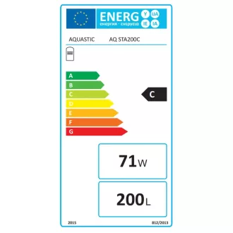 Aquastic STA200C 200 literes álló henger alakú indirekt tároló szürke burkolattal, fekete fedéllel