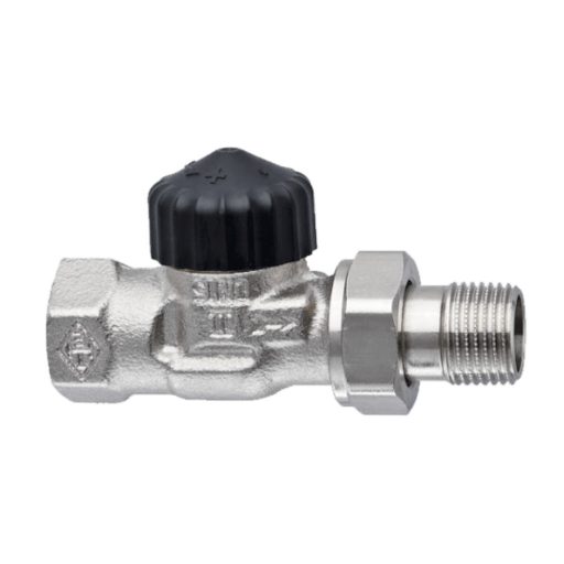 X HEIMEIER Standard termosztatikus radiátorszelep, egyenes, nikkelezett, 3/4"