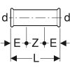 GEBERIT Mapress szénacél áttoló karmantyú, 22 mm