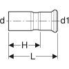 GEBERIT Mapress 1 tokos szénacél szűkítő idom, 54x22 mm