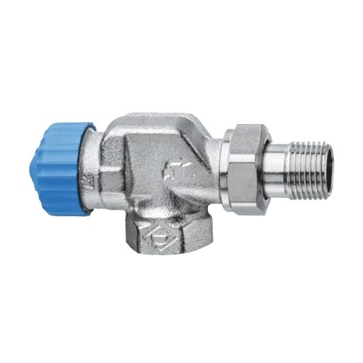 X HEIMEIER kisellenállású termosztatikus radiátorszelep, axiál sarok, 1/2"