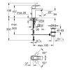 X GROHE Eurocube S mosdó csaptelep automata leeresztő szeleppel