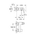 GROHE Eurocube zuhanycsaptelep zuhanygarnitúra nélkül