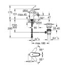 X GROHE Euroeco S méretű bidécsaptelep automata leeresztőgarnitúrával