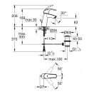 X GROHE Eurosmart M méretű mosdócsaptelep automata leeresztőgarnitúrával