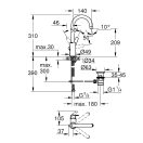 GROHE BauFlow L méretű mosdócsaptelep automata leeresztőgarnitúrával