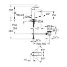 X GROHE BauEdge OHM M egykaros mosdó csaptelep, leeresztőgarnitúrával, króm kivitel