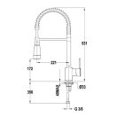 X MOFÉM Sky 939 álló mosogató csaptelep rugós kihúzható zuhanyfejjel