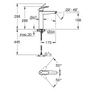 grohe_eurosmart_xl_meretu_mosdocsaptelep_leeresztogarnitura_nelkul_meretrajz