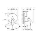 GROHE Eurosmart Cosmopolitan falba épített csaptelep SmartBoxhoz automata 2-utas vezérlővel