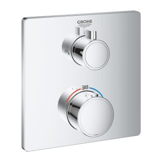   GROHE Grotherm termosztatikus zuhany csaptelep, szögletes, zuhanyváltóval
