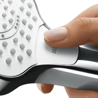 Hansgrohe Croma Select S Vario kézizuhany fehér-króm fejjel, fali tartóval és tömlővel