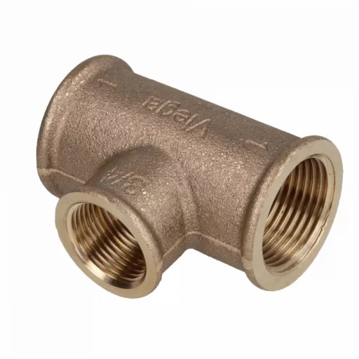 VIEGA 3130 vörösöntvény szűkített T-idom belső menettel, 3/4"-1/2"-3/4