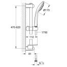 GROHE Euphoria Mono zuhanyszett zuhanytartó rúddal, 600 mm