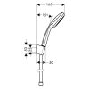 HANSGROHE Croma 100 Vario/Porter S zuhanyszett fix fali tartóval