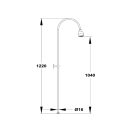 X MOFÉM Basic 65mm fejzuhany fix felszállócsővel csaptelep nélkül