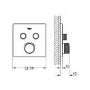 GROHE Grotherm SmartControl látható rész, szögletes