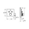 GROHE Grotherm SmartControl termosztatikus vezérlő, négyzet alakú, zuhanytartóval