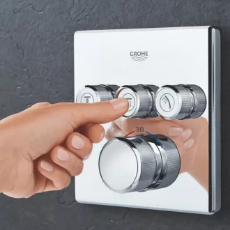   Grohtherm SmartControl Termosztát falsík mögötti telepítéshez, 3 fogyasztóra