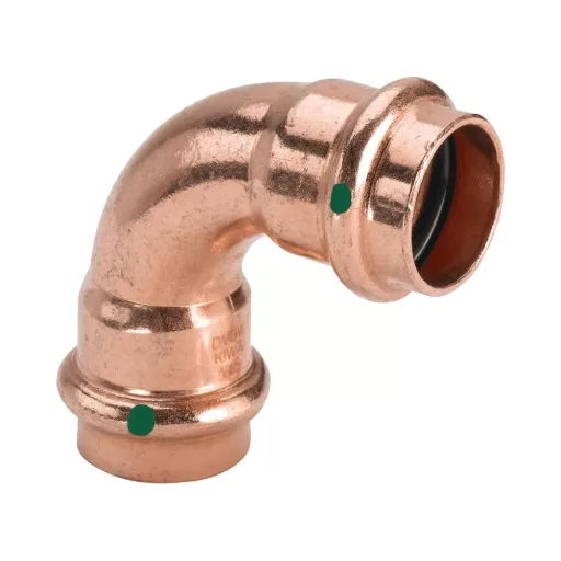 Viega Profipress 90°-os vörösréz préselhető ív idom 18 mm, zöld jelöléssel