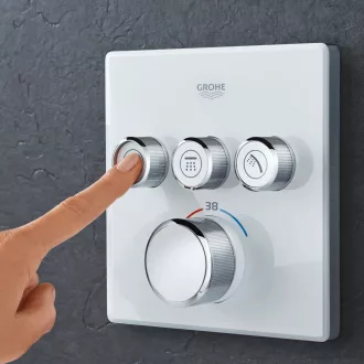   GROHE Grotherm SmartControl látható rész, 3 fogyasztóra, hold fehér