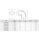 UNIDELTA S5 elektrofitting KPE 90° könyök idom, 40 mm
