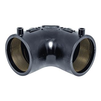 UNIDELTA S5 KPE elektrofitting 90° könyök idom, 63mm