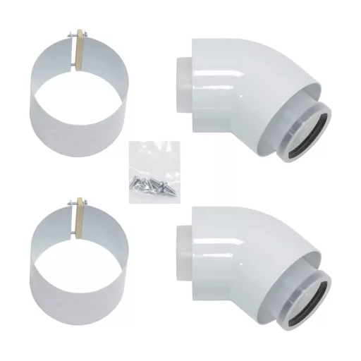 VAILLANT koncentrikus könyök 45° idom PPs/alu 80/125 mm 2db