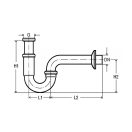 VIEGA 5611 csőszifon, krómozott, 5/4"x32mm