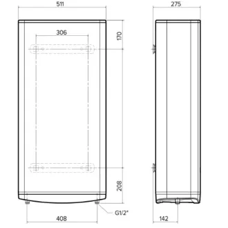  ARISTON Velis Pro Dry Wi-Fi 50 EU szögletes villanybojler