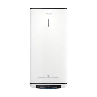 Ariston Velis Pro Dry Wi-Fi 100 EU szögletes villanybojler fehér előlapja digitális kijelzővel