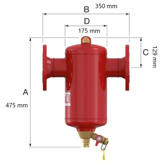   FLAMCO Clean Smart 65F karimás mágneses iszapleválasztó, DN65 