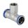 GEBERIT Mapress inox T-idom belső menetes ággal, 22 x 1/2"B x 22 mm