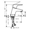 HANSGROHE Focus 70 mosdócsaptelep push-open leeresztő szeleppel