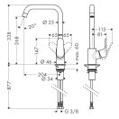 HANSGROHE Focus 260 álló mosogató csaptelep