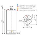 X ARISTON SGA X 160 EE 160 literes kéményes gázbojler, álló