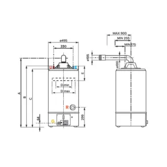  ARISTON SGA BF X 120 EE 120 literes zárt égésterű gázbojler