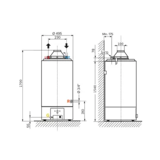   ARISTON SGA X 200 EE 200 literes kéményes álló gázbojler