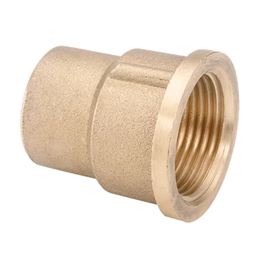 Réz szűkített karmantyú 1/2"-3/8" belső menettel, MTG 3240, oldalnézet