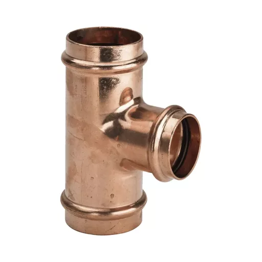 VIEGA Profipress vörösréz szűkített T-idom présvégekkel, 54x22x54 mm