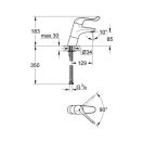 X GROHE Euroeco Special/ SSC magasított biztonsági orvosi csaptelep leeresztőgarnitúra nélkül