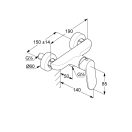 kludi_x1_egykaros_zuhany_csaptelep_zuhanyszett_nelkul_meretrajz
