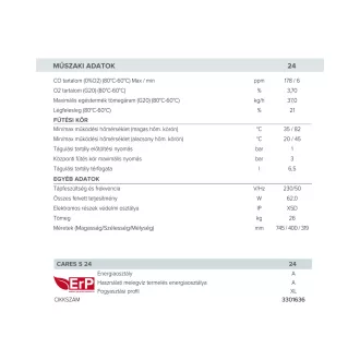   Ariston Cares S System 24 fali kondenzációs fűtő gázkazán